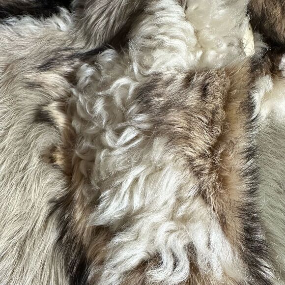 Ralph Lauren Collection ~ Fall 15 Geometric Multi Patchwork Lamb Shearling Vest - Picture 14 of 17